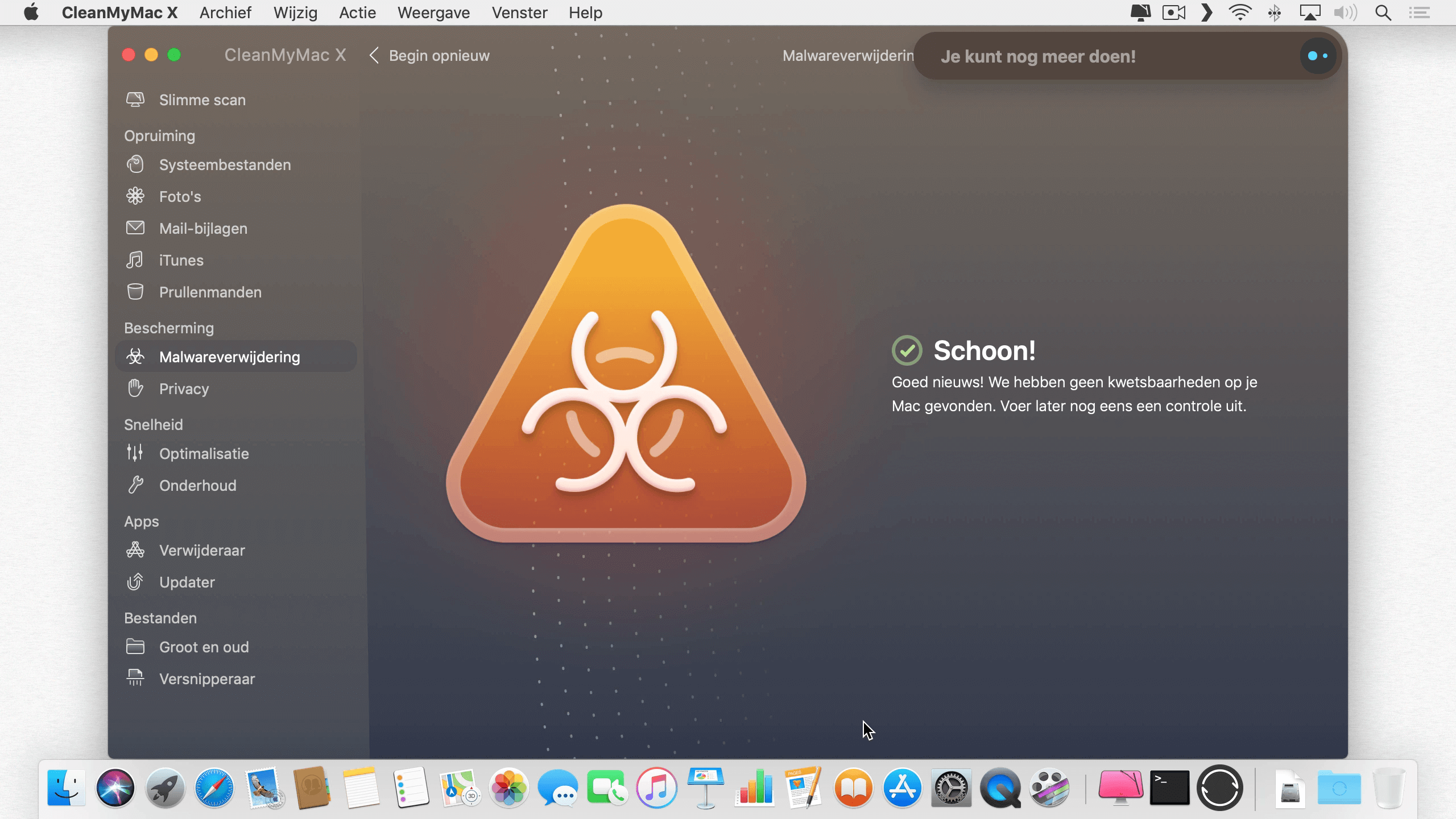 CleanMyMac X kon (gelukkig) geen malware vinden op mijn Macs