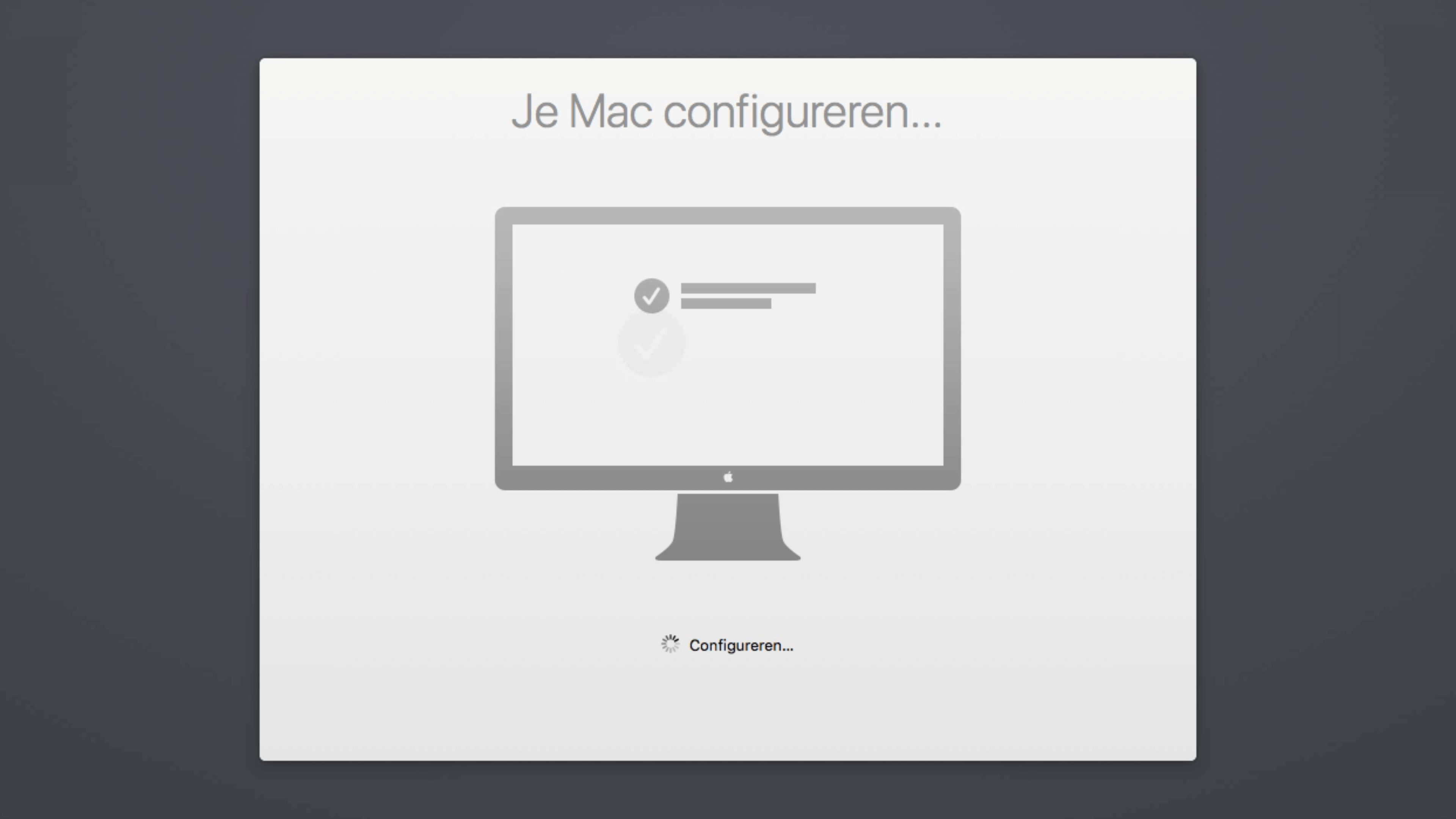 De eerste keer inloggen als een nieuwe gebruiker doet erg denken aan de eerste keer dat je een nieuwe Mac opzet