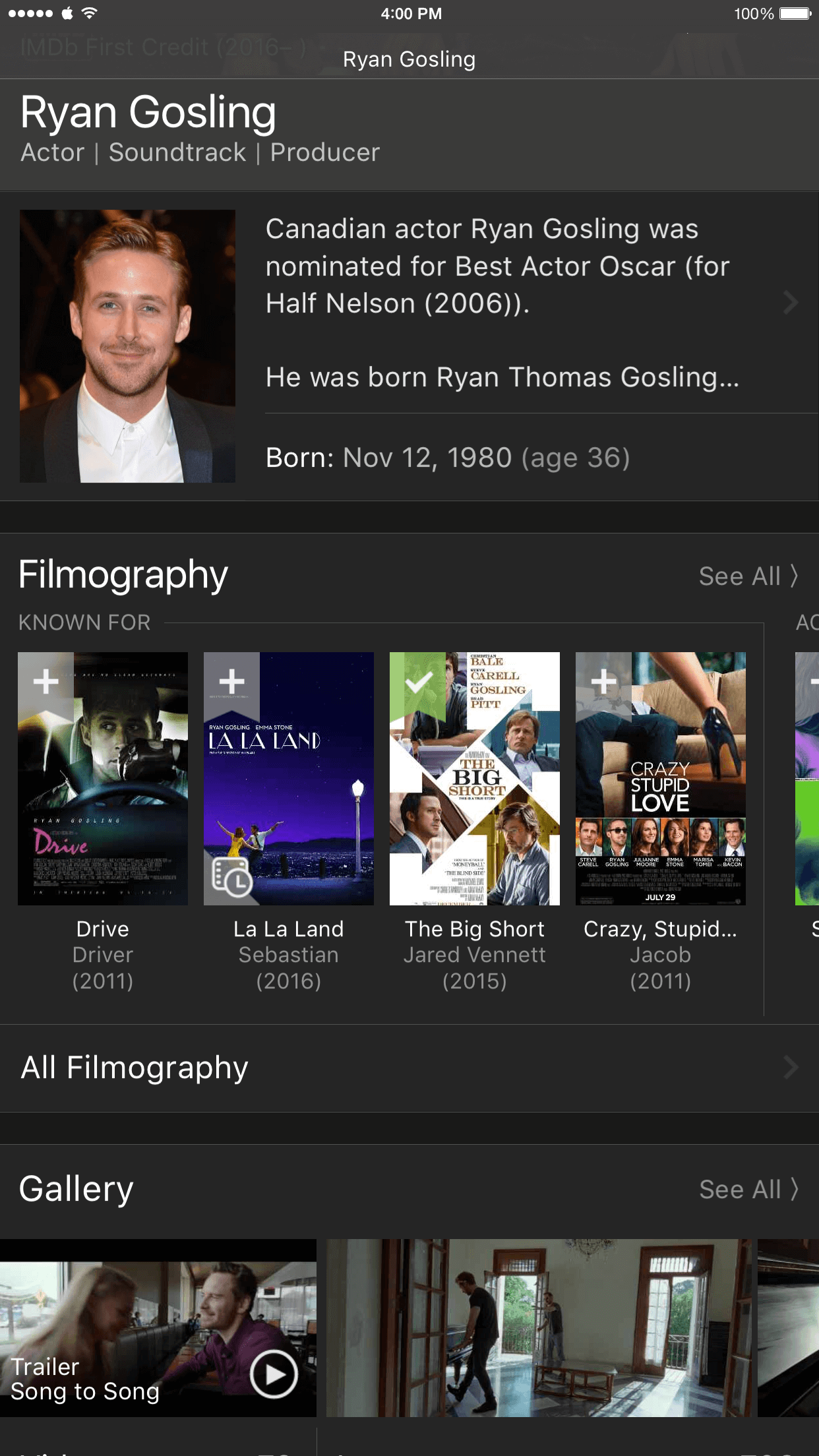 Vind alle informatie over je favoriete acteur met de IMDb-app