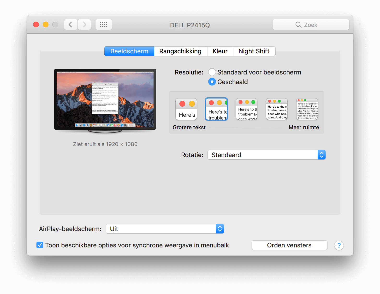 De resolutie van je scherm aanpassen op je Mac