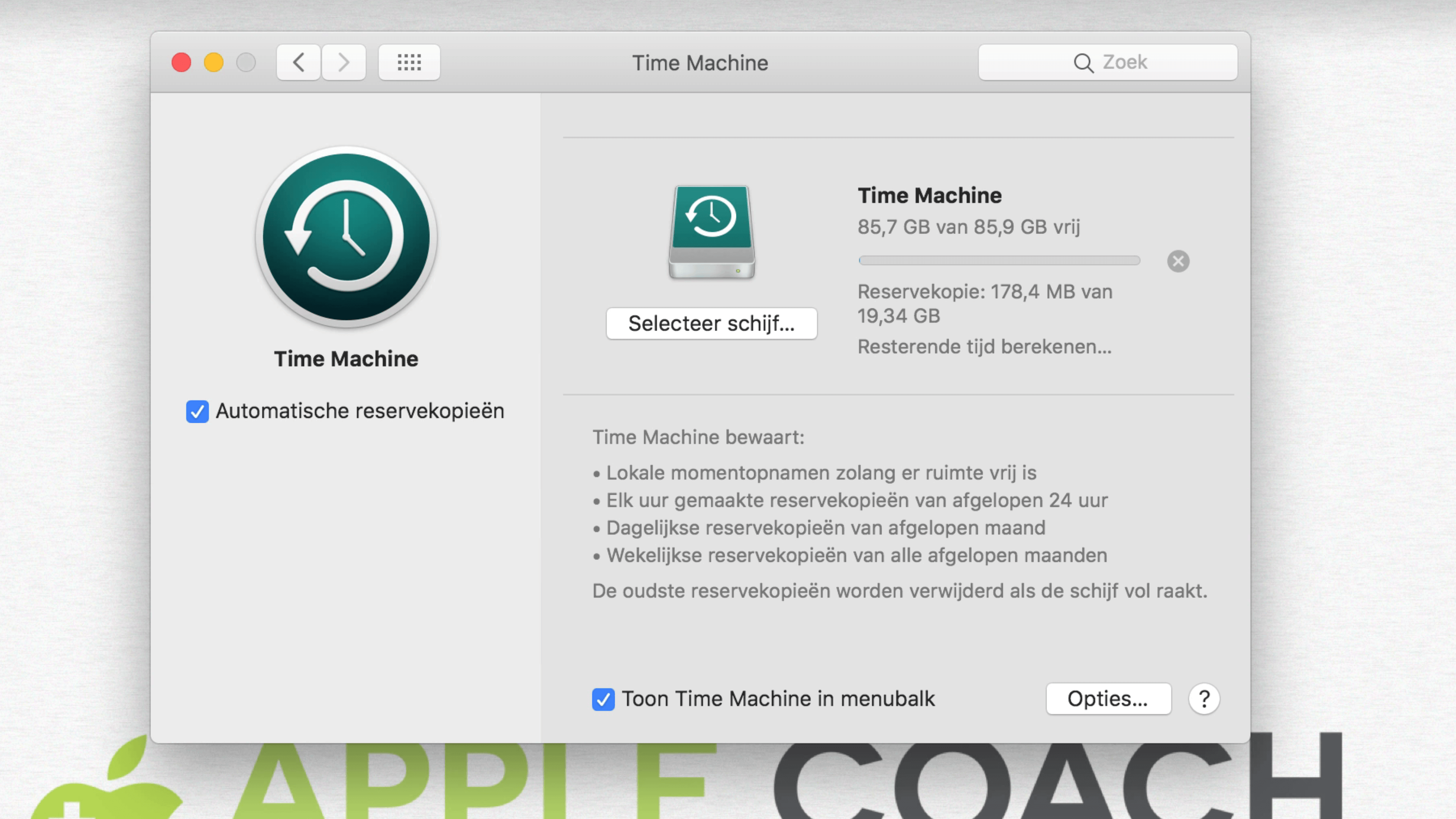 Zorg in ieder geval voor een Time Machine reservekopie voor je de Mac wegdoet