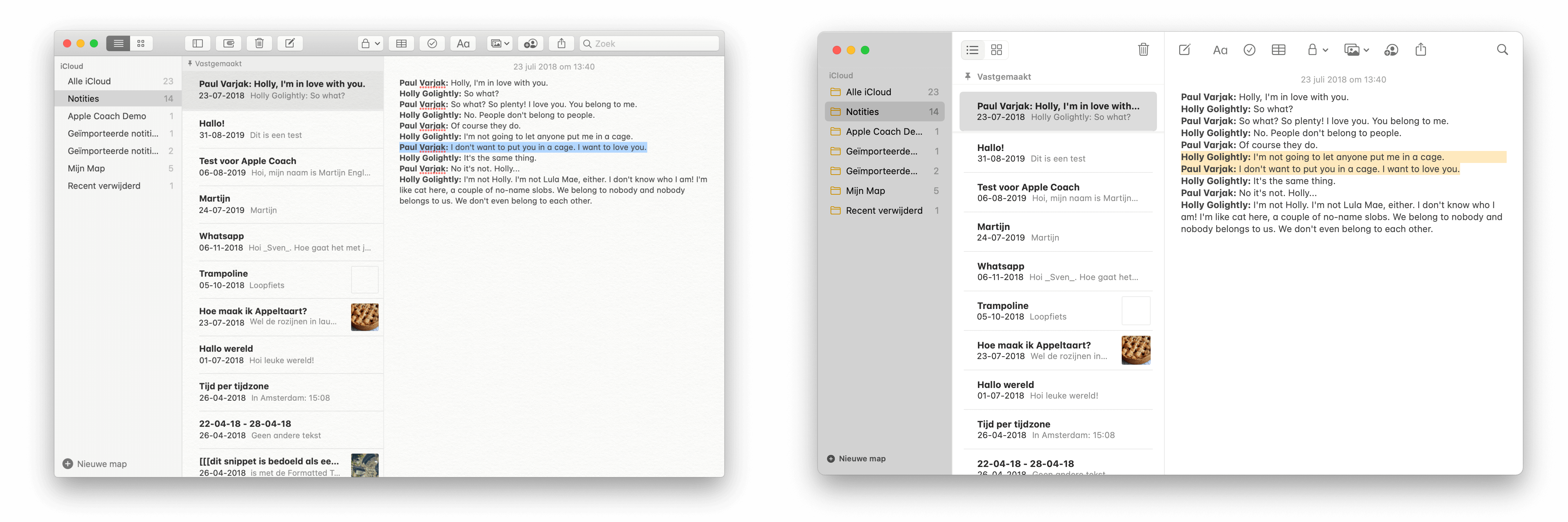 In macOS Big Sur kan een app zelf de highlight-kleur aanpassen zodat het bij het programma past
